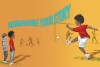 cartoon of child playing football